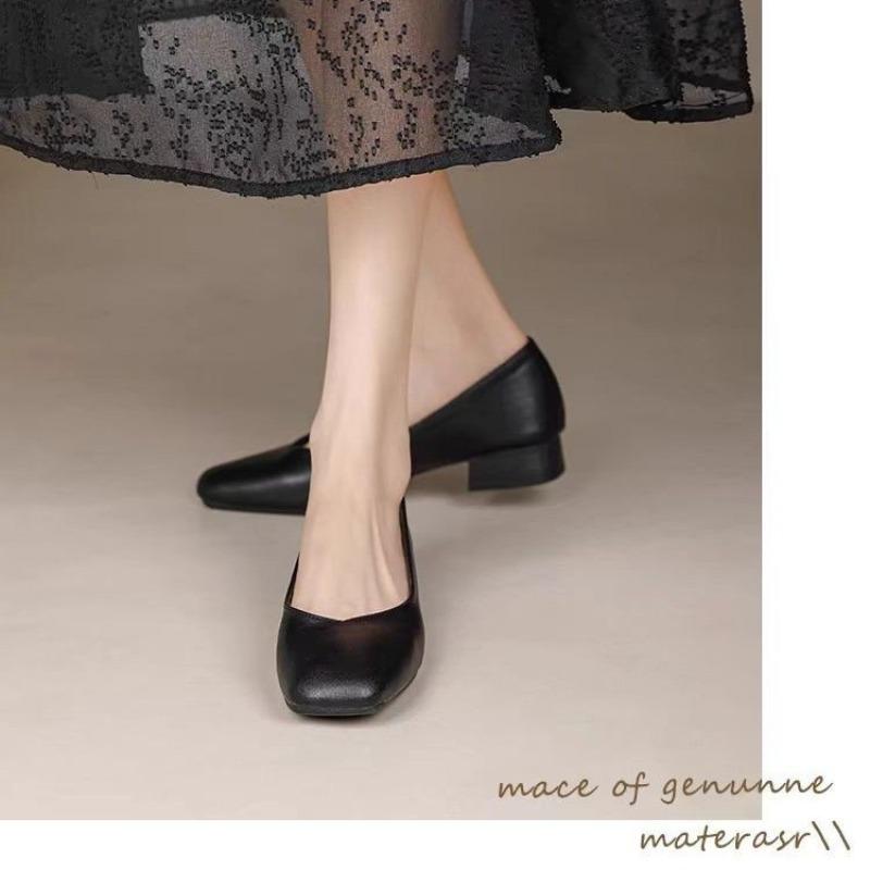 Fashion Shoes Female 2025 New Shallow Women's High Heels Fashion Square Toe Office and Career Brand Comfortable Best Seller High Heels