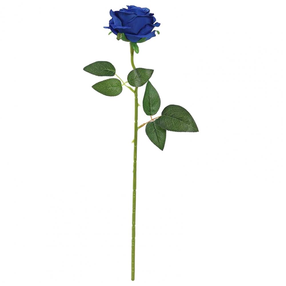Artificial Rose Elegant Artificial Rose Green Leaves Silk Flower Set for Wedding Halloween Party Home Office Table Centerpiece