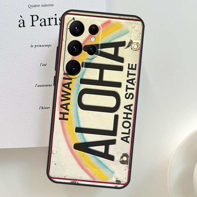 Retro License Plate Number Case For Samsung Galaxy S26 Ultra S25 S23 S22 S21 S24 Ultra S10 S20 Plus S25 FE Phone Cover