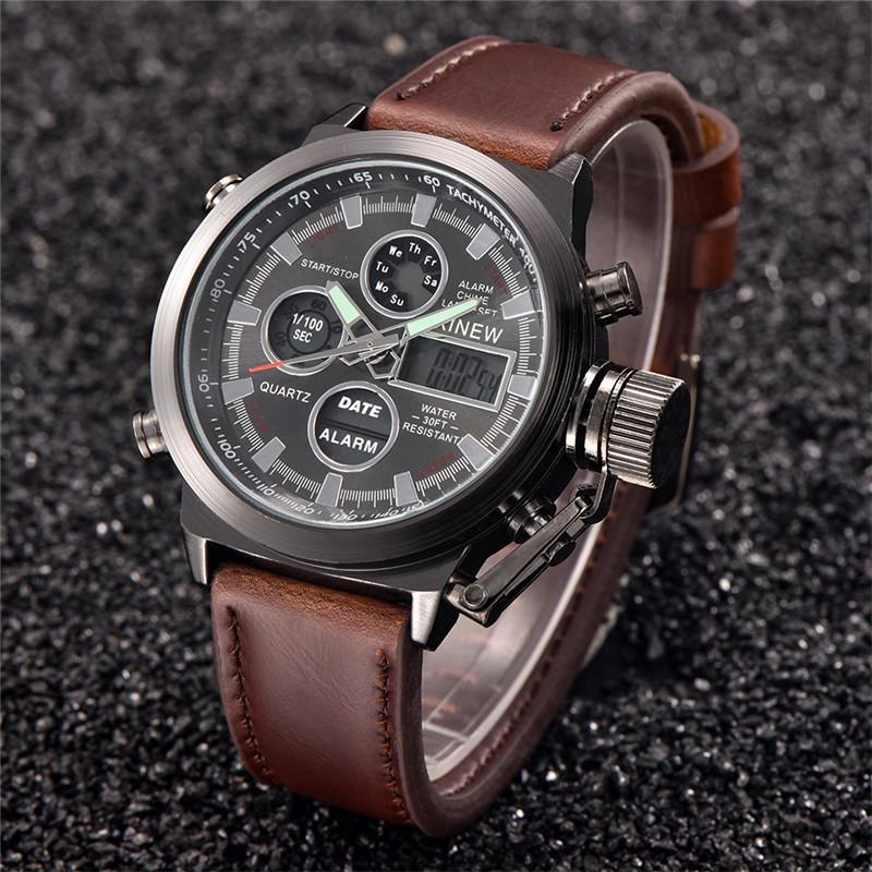 Relogio Masculino Original Big Brand Men Watches Cool Fashion Nylon Band Sport Dual Time Digital Watch Reloj Hombre Montre Homme