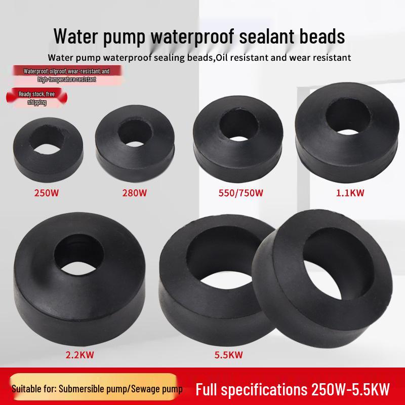 Submersible Pump Rubber Seal Kit: Power Cord, Waterproof Rings, Abacus Beads