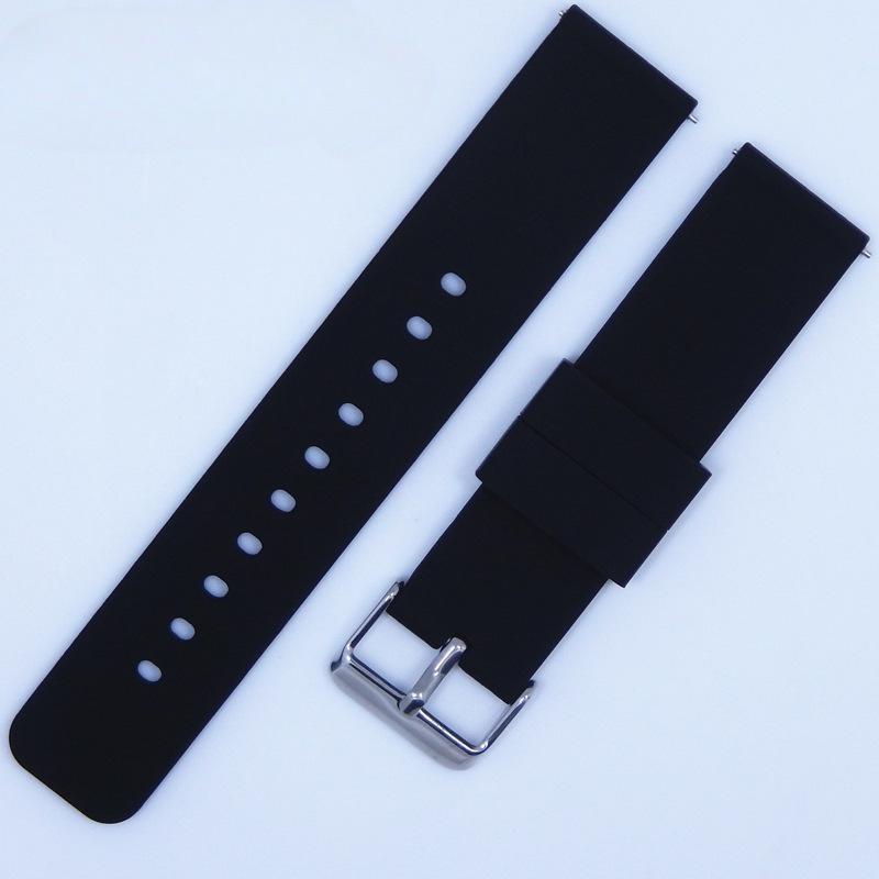 Bracelet de Montre Connectée en Silicone Imperméable Multicolore avec Barres à Dégagement Rapide en Tailles 16/18/20/22/24 mm
