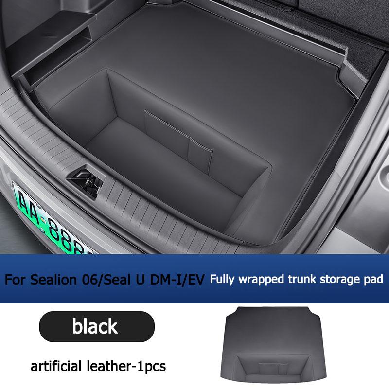 For BYD Sea Lion 06 Seal U DM-I/EV Trunk Storage Bag Tailstock Lower Leather Storage Compartment Iinterior Modification Supplies