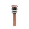 Washbasin Stopper with Overflow Rose Gold COPPER 1 19