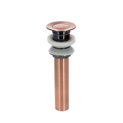 Washbasin Stopper with Overflow Rose Gold COPPER 1 19