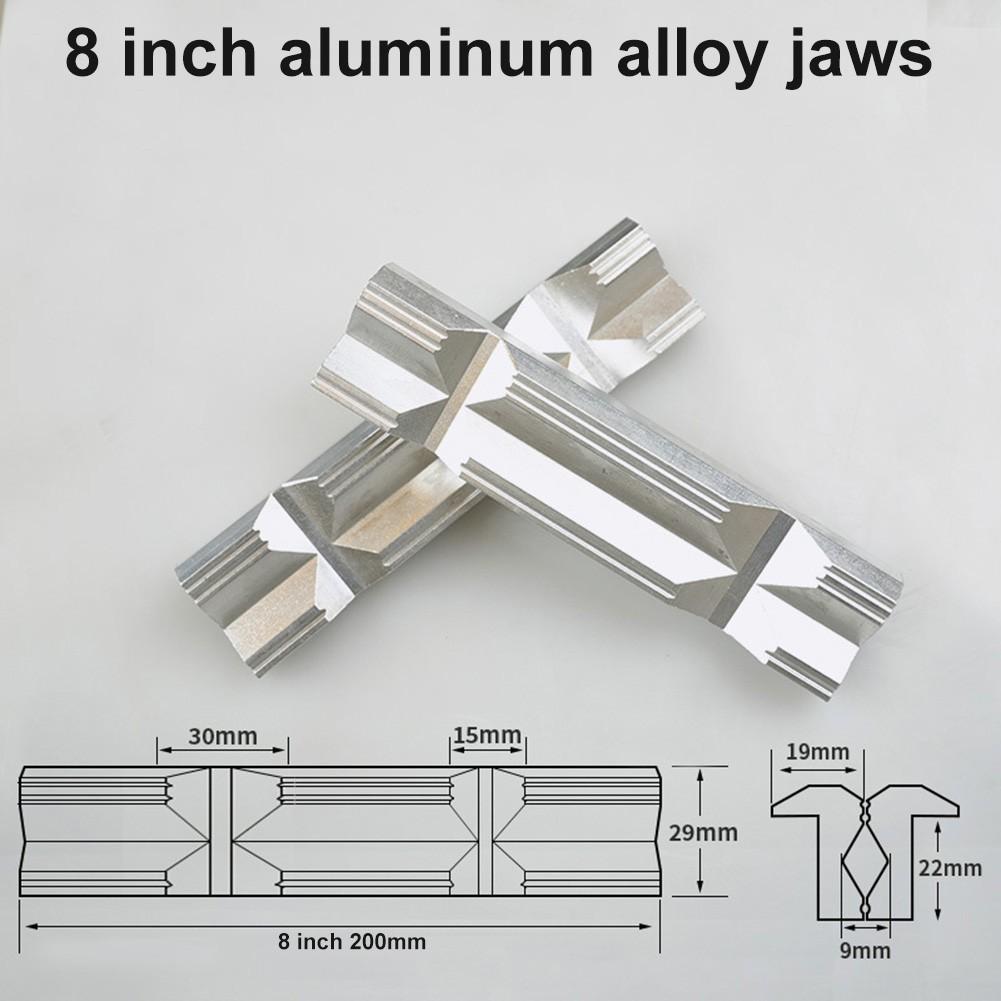 1pair Aluminum Alloy V Type Jaw for CNC Milling Steel Vise Hard Jaw Fixture