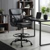 Ergonomic Office Chair, Drawing Chair, Adjustable Footrest, 61 x 61 x 108 cm, Black