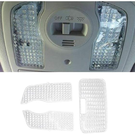 3Pcs Car Interior Map Dome Light Reading Light Cover for Prius 2010-2015, transparent, 370966