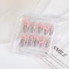 2026 Stylish Medium-Length Wearable Flower Nail Tips - High Quality, Handmade Detachable Nail Art for Students
