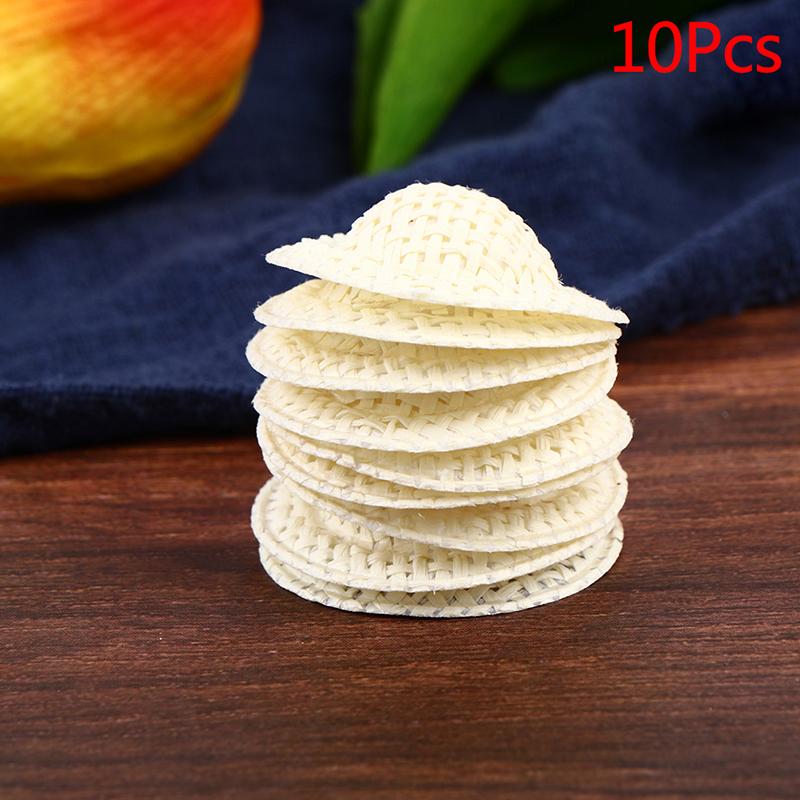 Beige White Mini Paper Hat Diy Doll Accessories Decorative Craft Small Hat