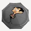 Ombrello da Viaggio a Tema Mr. Bean - 8 Stecche, Apertura e Chiusura Automatica, Design Pieghevole Portatile, Ombrello Compatto ed Elegante Adatto per Esterni