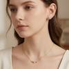 Minimalism Gold Plated 925 Sterling Silver Heart Moissanite Pendant Necklace Earrings Trendy Certified Jewelry Set for Women