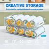 1/2Tier Soda Can Dispenser for Refrigerator Stackable Drink Organizer for Fridge, Clear Plastic Refrigerator Organizer Bins