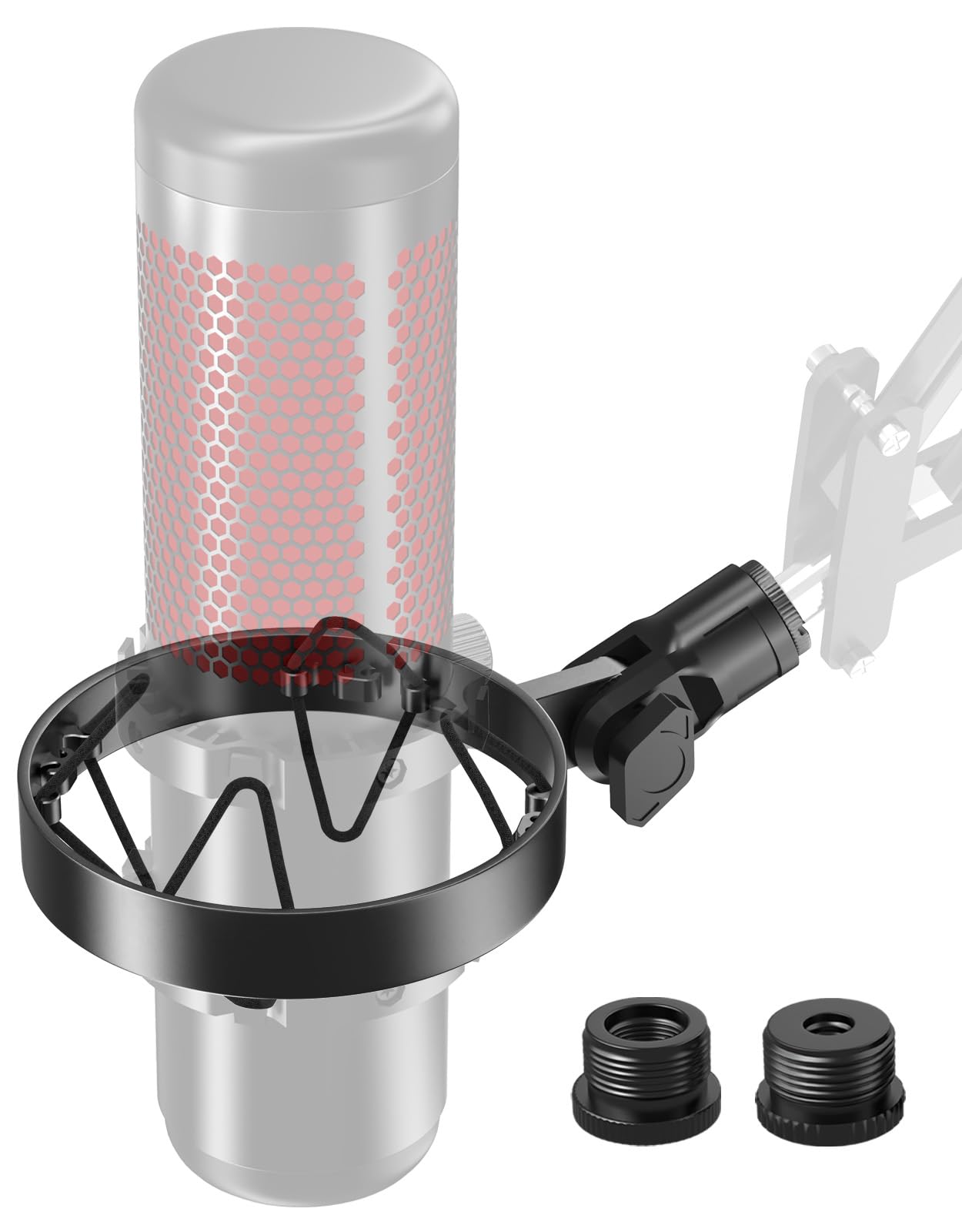 

Etour [Сделано на заказ для HyperX Quadcast Амортизатор] Стойка для микрофона, Адаптер для крепления микрофона с винтовым адаптером 58 38 14 , Включает микрофон