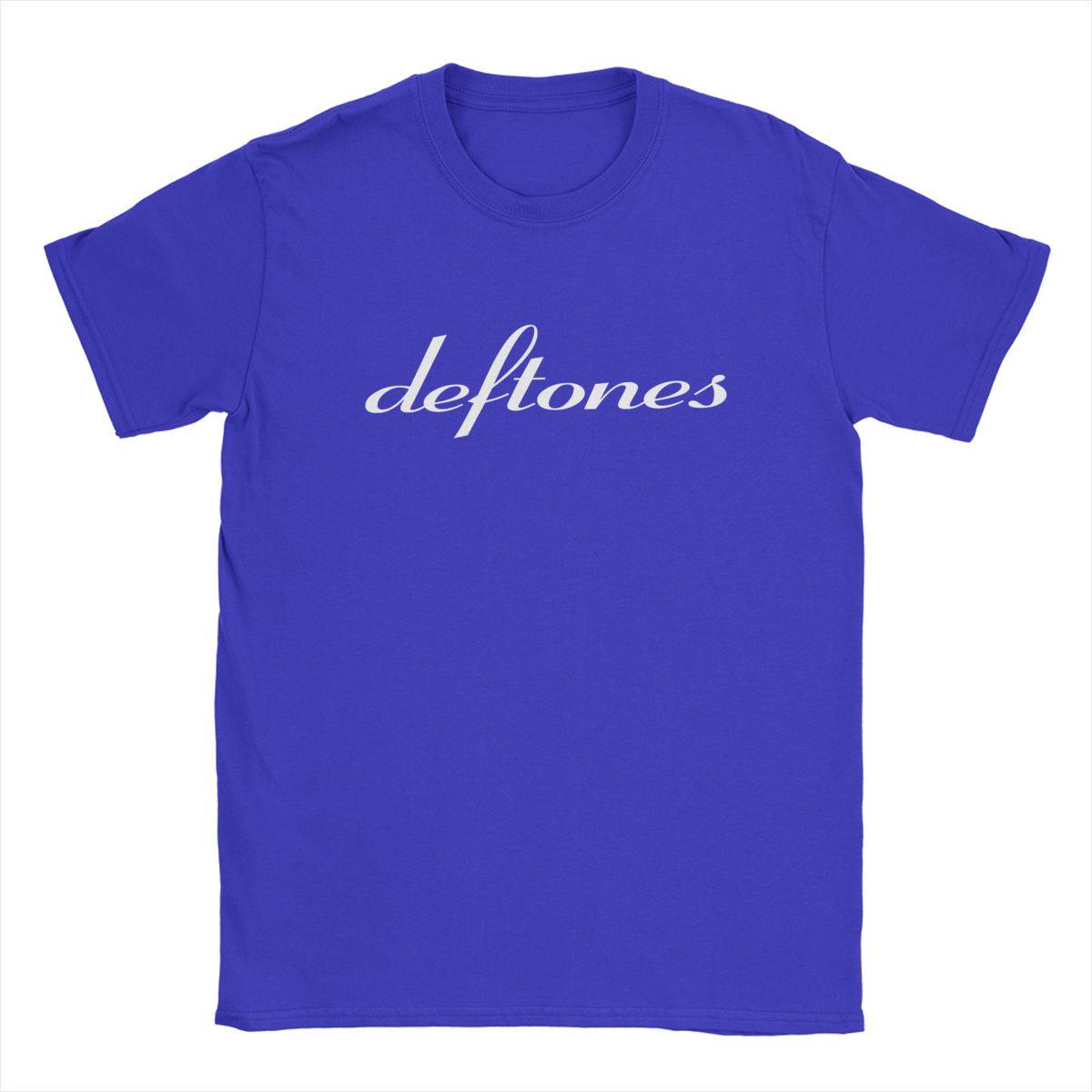

Deftones White Logo T-Shirts for Men Harajuku Gothic Japanese Vintage Cotton Tee Round Neck Short Sleeve T Shirts Plus Size 4XL