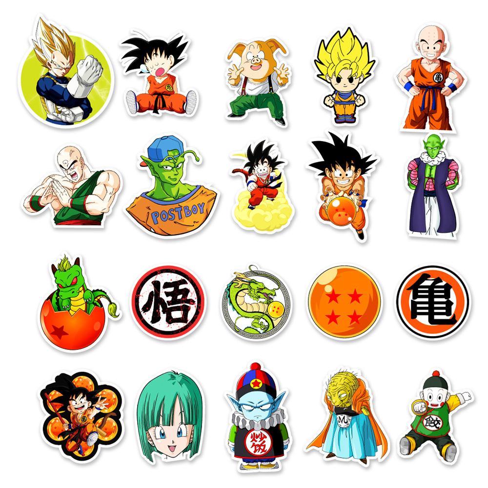 10/30/50pcs Anime Dragon Ball Stickers Cool Son Goku Cartoon Decals DIY Notebook Computer Helmet Waterproof Graffiti Sticker Toy