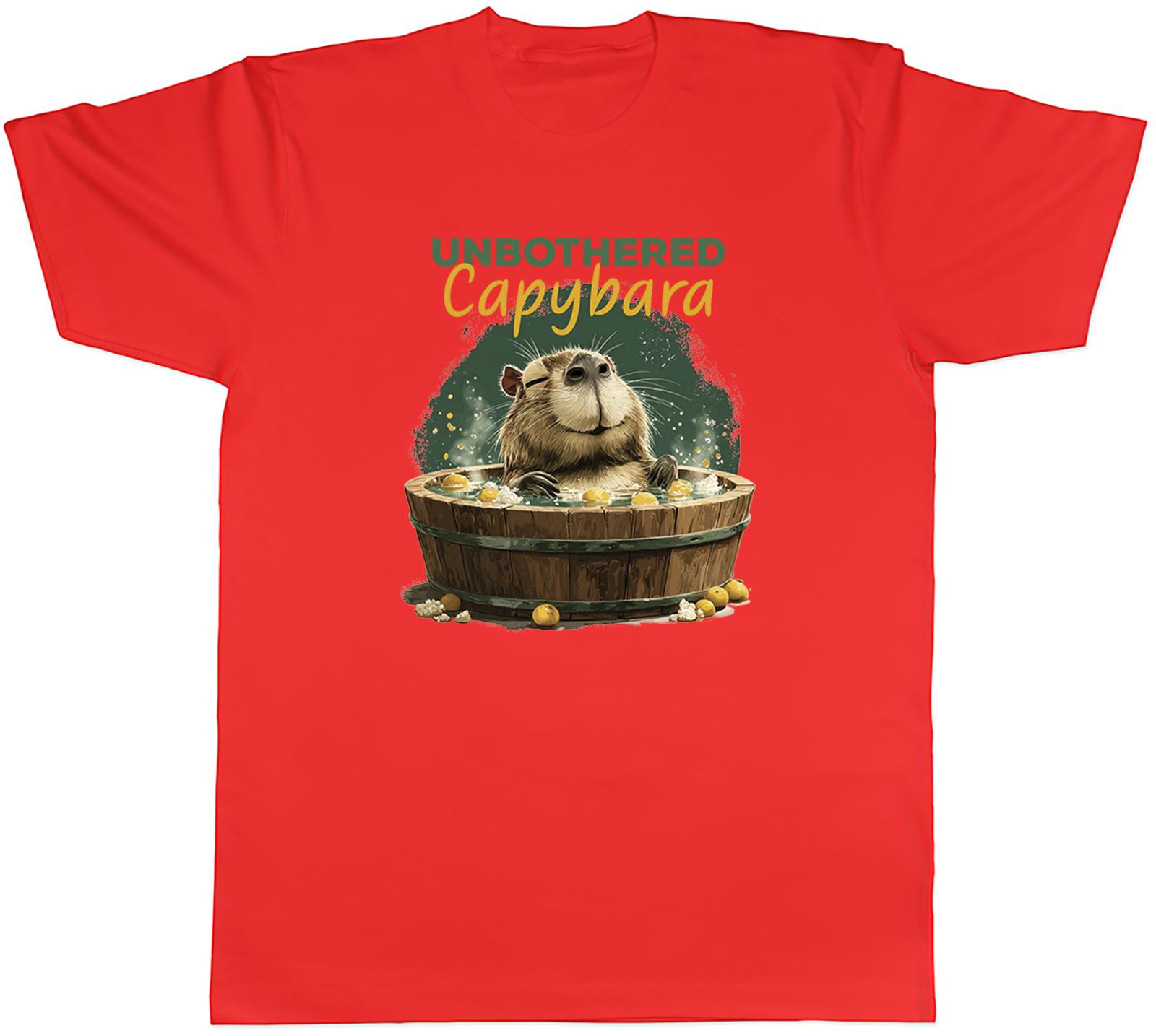 Unbothered Capybara Funny Unisexs TShirt Tee Gift Top S