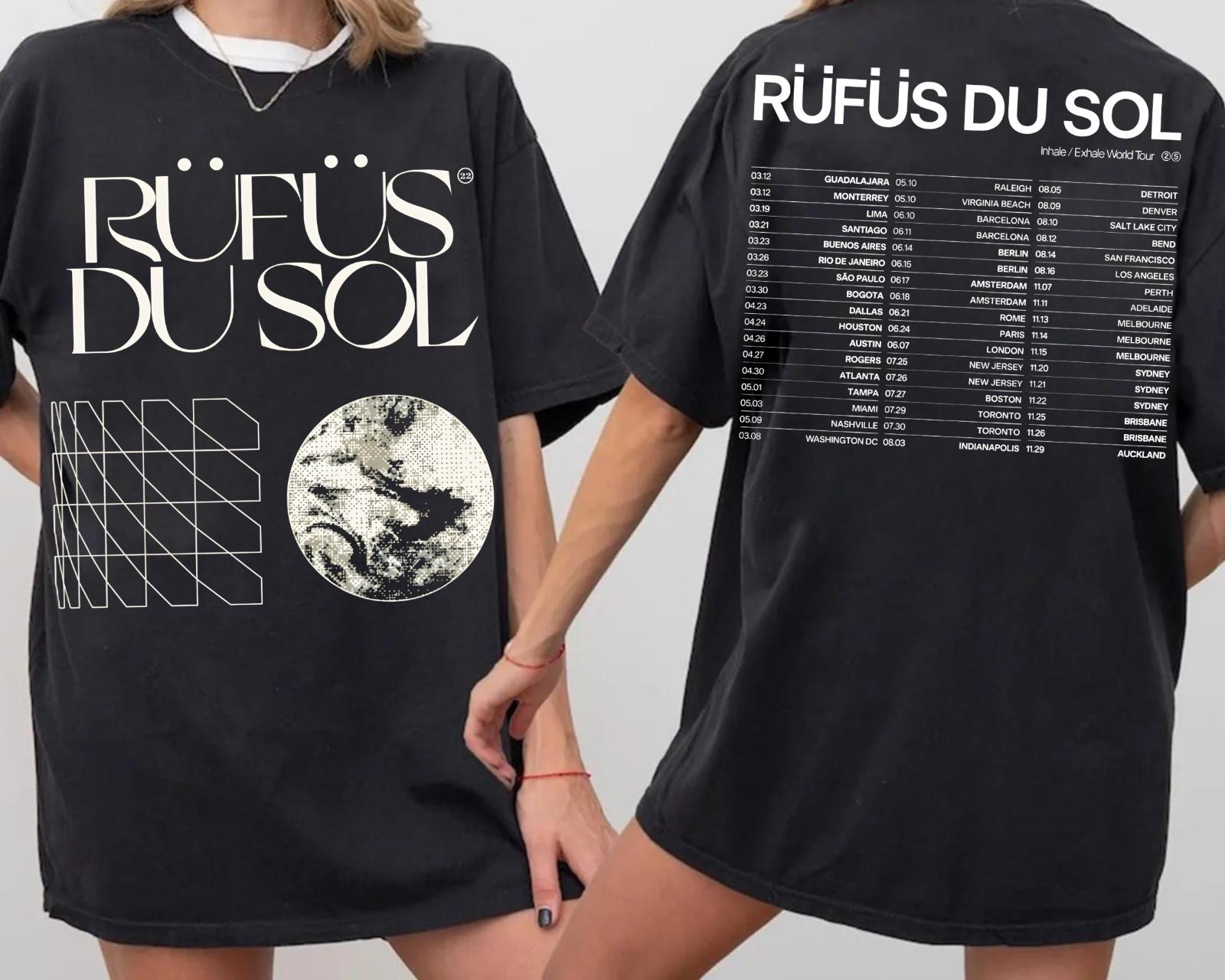 HOT HOT Rufus Du Sol 2026 Tour T-shirt Rufus Du Sol Concert Vintage T-shirt S