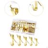130x Picture Hangers Hanging Kit Iron with Steel Nails Heavy Duty Gold Art
