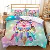 3pcs Watercolor Butterfly Dreamcatcher Bedding Duvet Cover Set Bohemian Dreamcatcher Bedding Quilt Set Girlish Themed