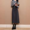 2025 Autumn/Winter Women's Straight Split Knit Long Skirt Suit