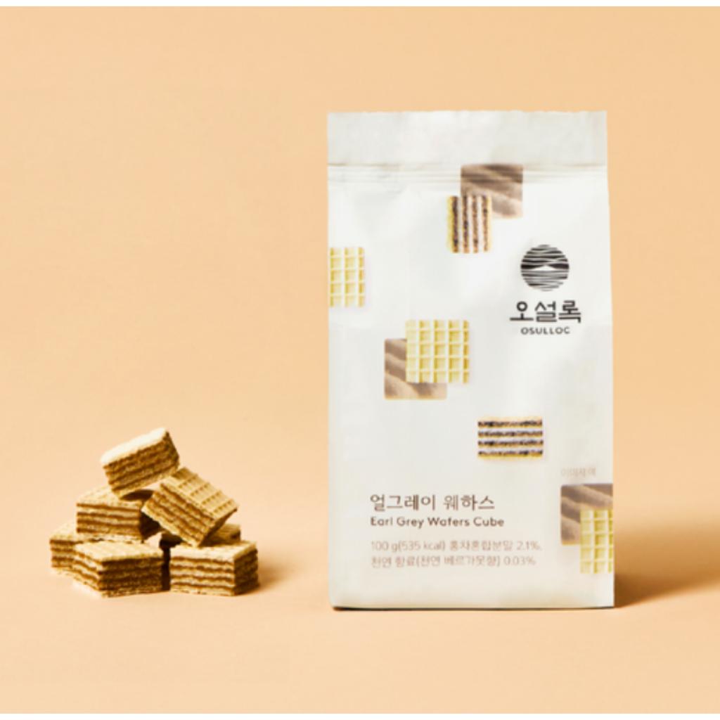 Osulloc Gofret Küp 100g 2 Çeşit(Yeşil Çay, Earl Grey)