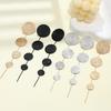 Fashion Gold Color Circular Pendant Earrings for Women Exaggerated Metal Long Tassel Round Geometric Earrings Jewelry Gifts