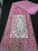 African Lace Fabrics 2026 High Quality Lace French Nigerian Sequins Beaded Tulle Lace Fabric Ladies For Party Dresses 5 Yards