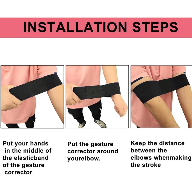 Golf Swing Trainer Corrector Strap for Arm Position Posture Practice Adjustable Elastic Band Beginner Training Aid