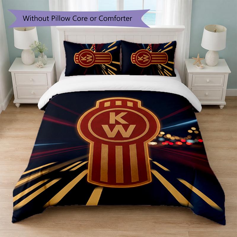 Kenworth Print 3-teiliges Bettwäsche-Set Bettbezug mit zwei Kissenbezügen Weiche Bettwäsche für Haushalt Schlafzimmer