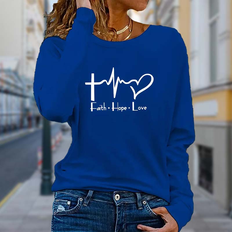 Femei Topuri Toamna Loose Cat Print Causal Tricou Maneca Lunga Top Bluza