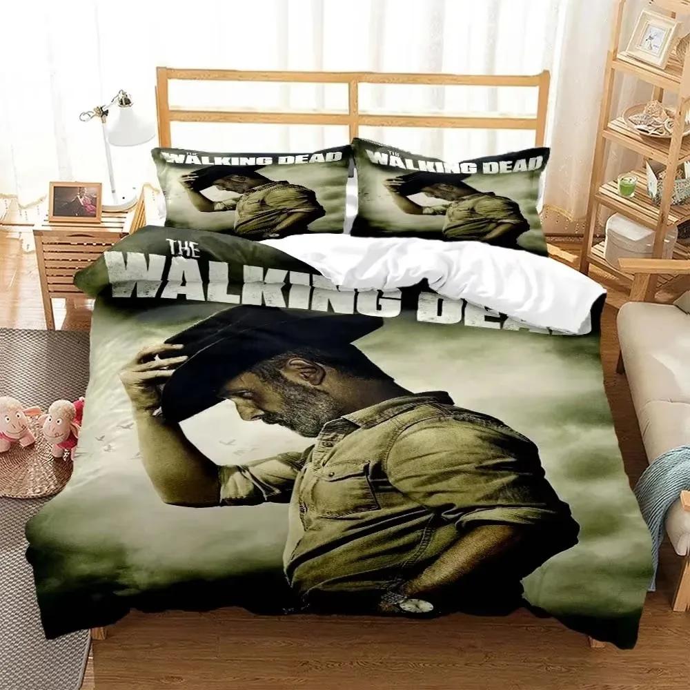 Horror Die Walking Dead Printed Bedding Set Luxury Queen Bedding Set Soft And Comfortable Bedding Set For Boy