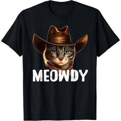 Meowdy Cat Cowboy Funny Cat Meme T-Shirt
