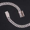 8mm S925 Silver Moissanite Cuban Link Necklace & Bracelet