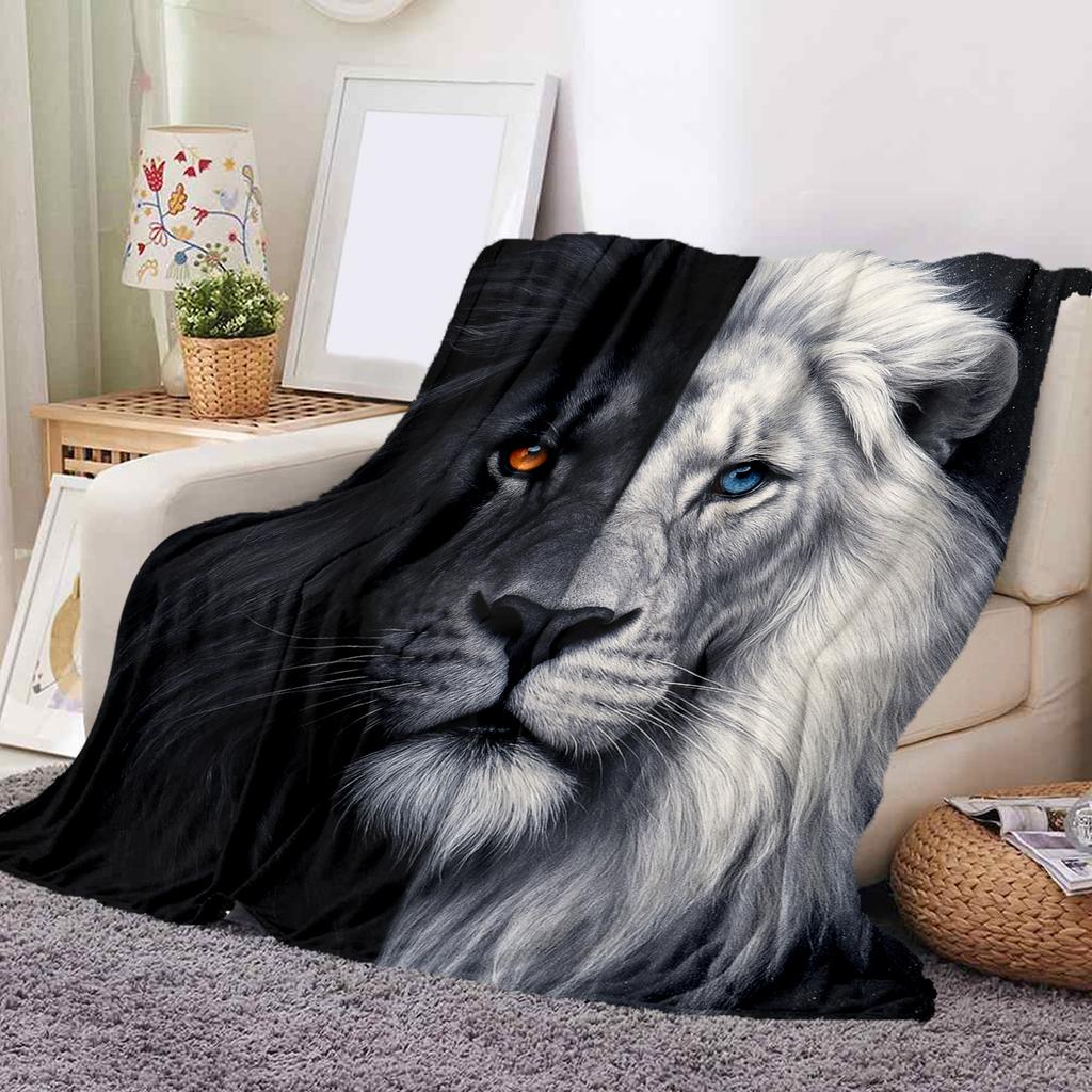 1 ks Flanelová deka s kresleným potiskem, Vysoce kvalitní, Pohodlná pro všechna roční období, Domácí dekorace, Teplo a pohodlí, Perfektní jako vánoční dárek k narozeninám