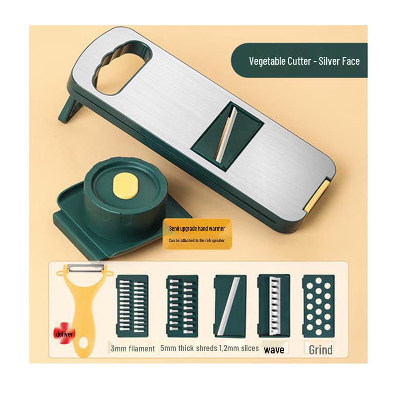 Wutuo 6-in-1 Stainless Steel Vegetable Slicer & Grater