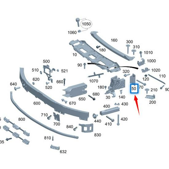 Fixed Rail for Mercedes-Benz S-Class W223 (Part Numbers: 2236206100, 2236206200)