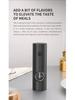 Electric Black Pepper Grinder, Stainless Steel Kitchen Tool with Reinforced Grinding Core