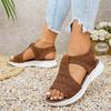 Summer new women's casual and comfortable fish mouth flying woven sandals
