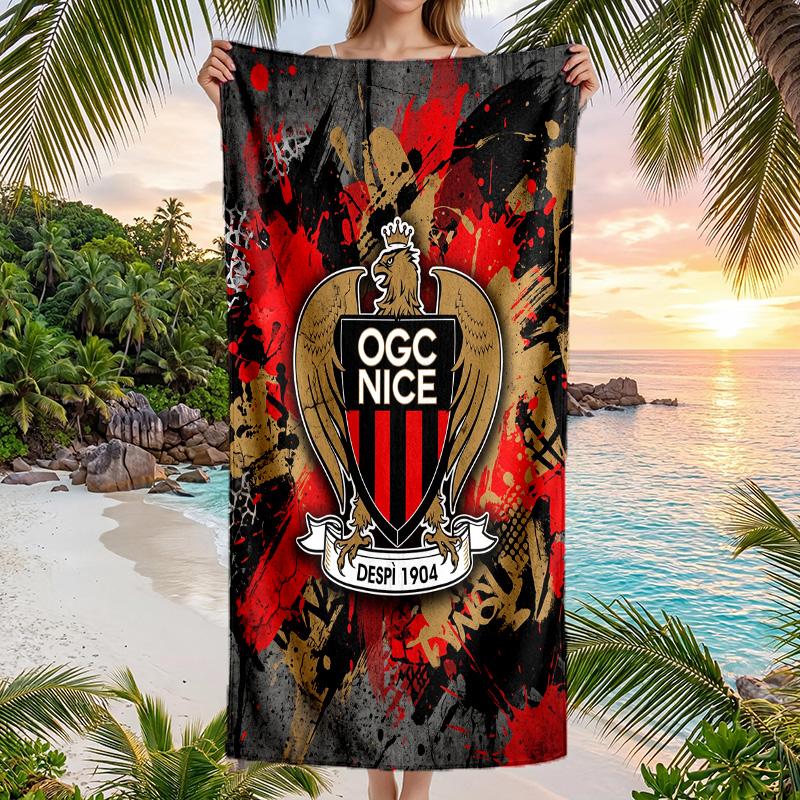 OGC Nice FC print Quick Dry Beach Towel Microfiber Absorbent Portable Travel Swimming Towel