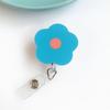 Flower Nurse Badge Reel Name Tag Easy Pull Buckle Retractable Badge Holder  Office School Supplies