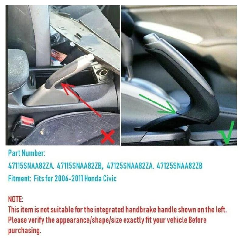 47115SNAA82 Emergency Parking Brake Handle Fit for 2006-2011 Civic Carbon Fiber Hand Brake Cover