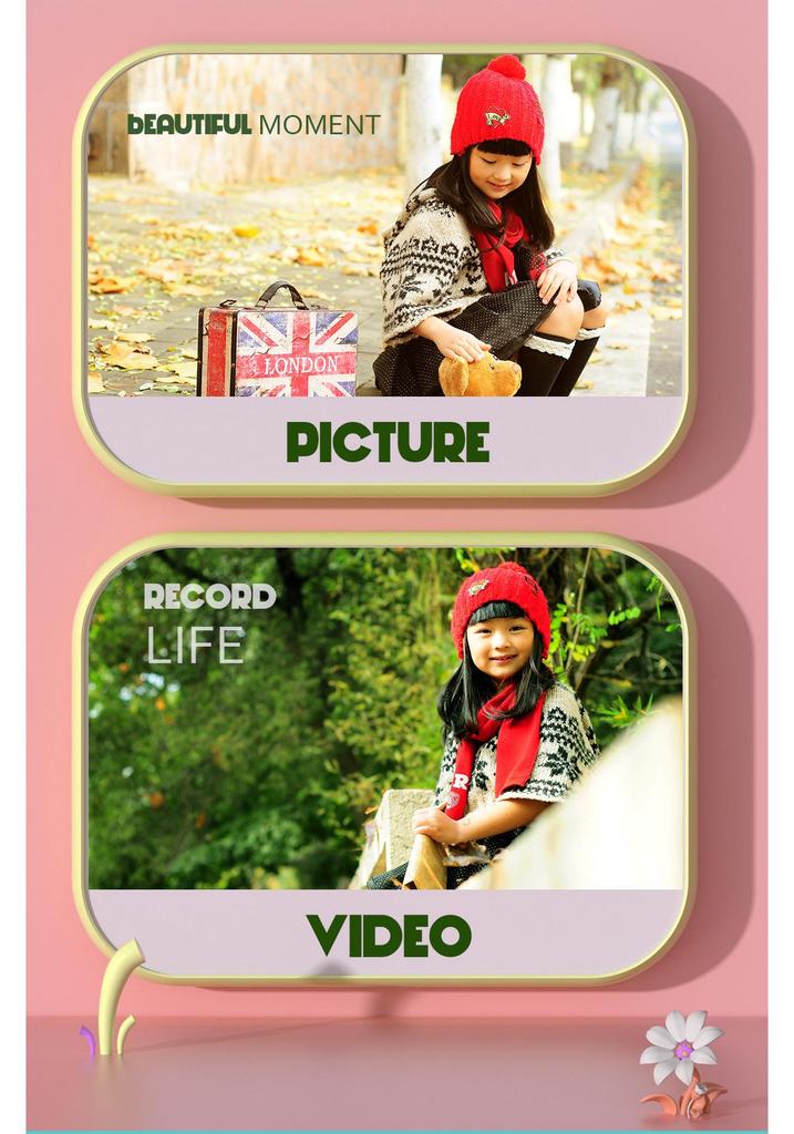 Q9 Kids' Instant Print Camera: HD Photo, Video Recording, One-Click Print, Cartoon Design, Perfect Gift