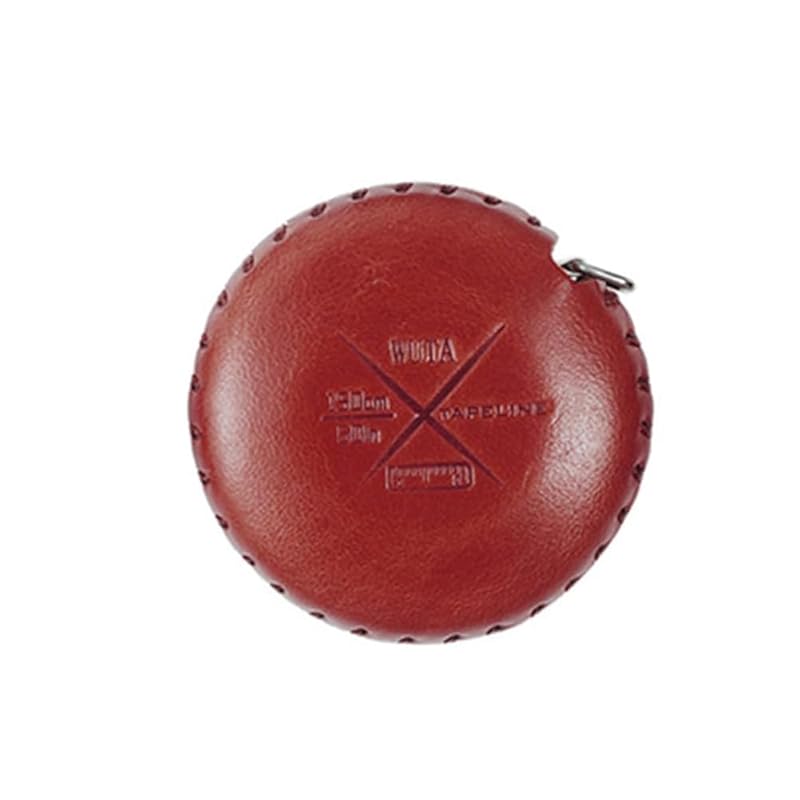 

WUTA tape measure Tape measure 1.5m Telescoping Made of genuine leather Automatic rewind tape measure sewing For leather craft measurement (light red)
