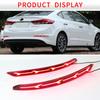 2 Pcs LED Reflector For Hyundai Elantra 2016 2017 2018 2019 2020 Rear Bumper Fog Lamp Brake Light Turn Signal Light