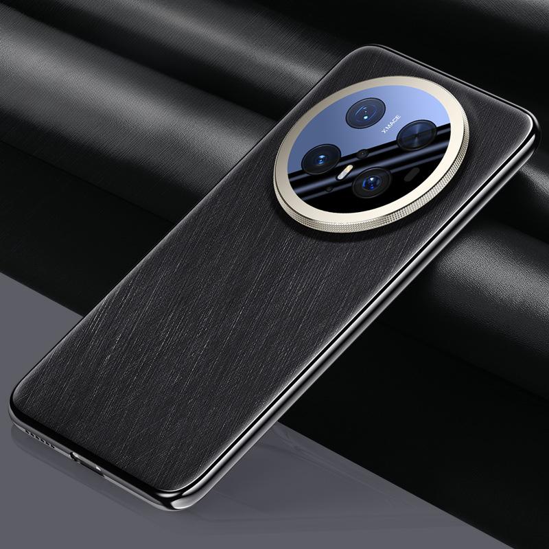 Suitable for Huawei Mate70pro Mobile Phone Case Magnetic Sucking Huawei Lens Full-package Anti-fall M70 Electroplating Business Leather Case