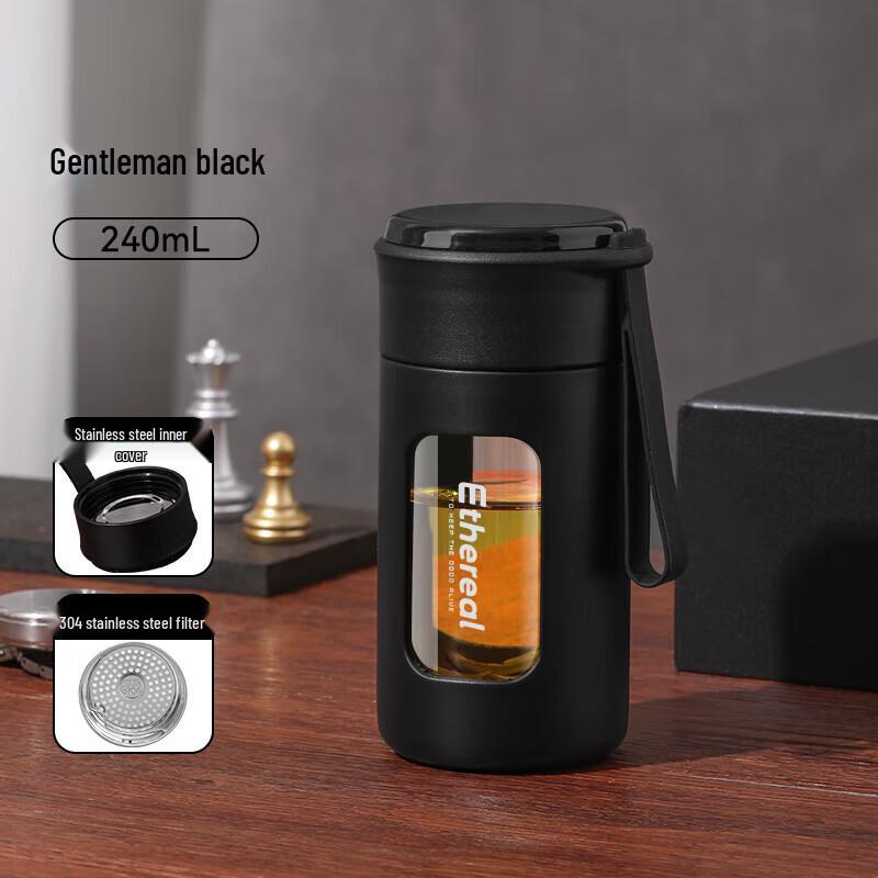 FUGUANG High-Temperature Resistant Portable Borosilicate Glass Water Bottle