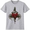 Dagger Rose T Shirt Angel Wings Gothic Tattoo Style Streetwear Graphic Tee