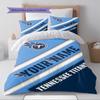 Name Individuell Tennessee Titans Logo Muster Bettwäsche Set Bettbezug Kissenbezug Heimdeko Geschenk (1 Bettbezug + 2 Kissenbezüge, ohne Füllung)