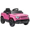 Land Rover Licensed 12V Kids Ride on Car with Remote, Suspension, Slow Start, 3 Speeds, Lights, Music, Horn, Pink